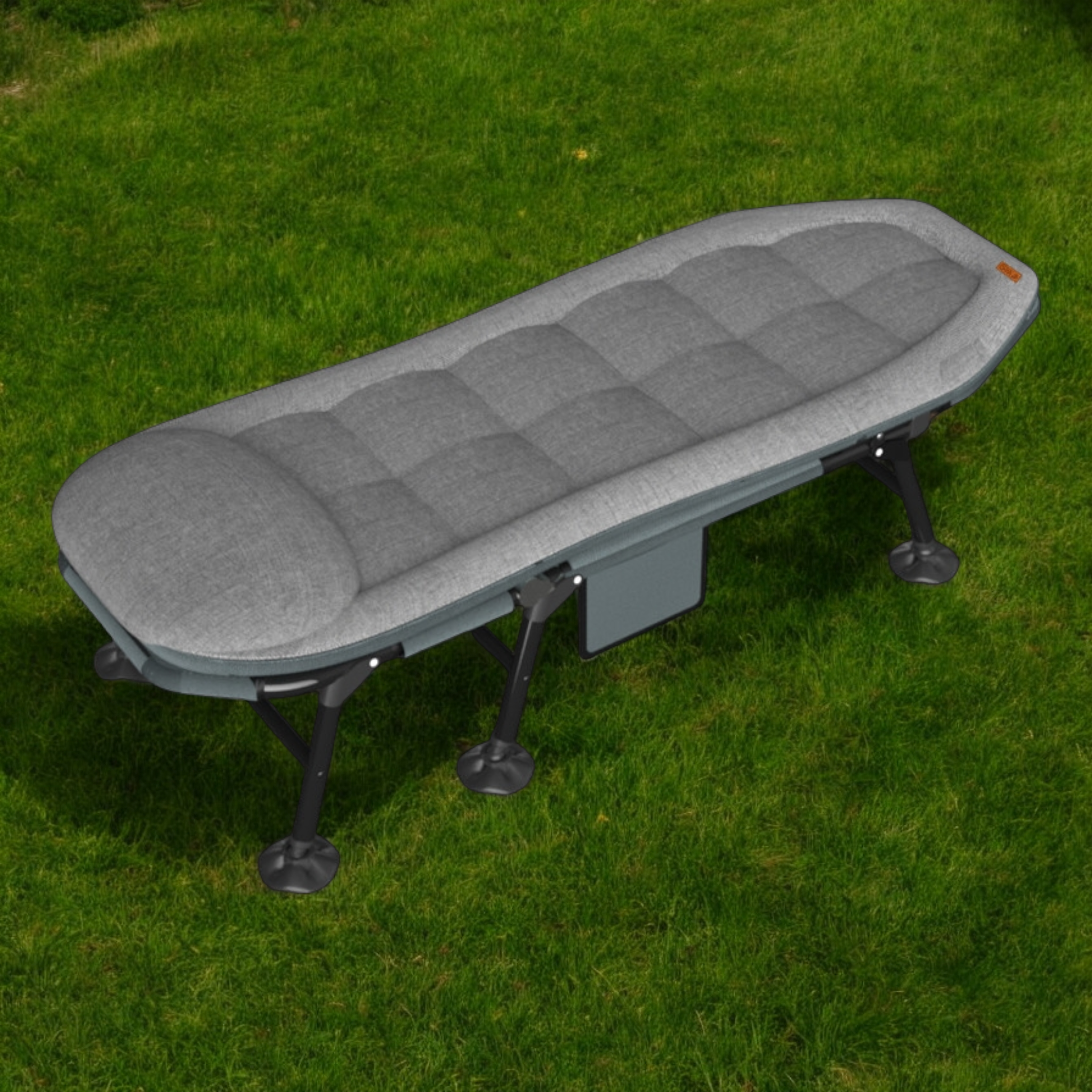 Шезлонг раскладной WCG FB-S15 с матрасом и подушкой Черно-серый (FB-S151)