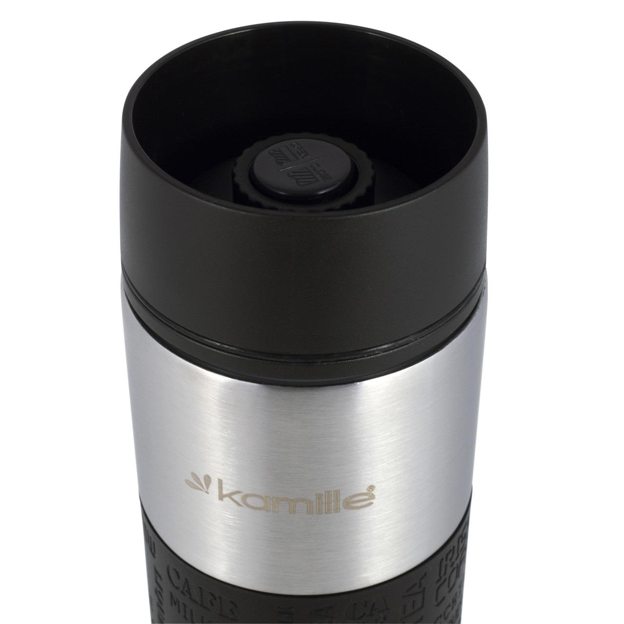 Термокружка Kamille KM-2098-BK 420 мл Черный (13729447) - фото 3 Термокружка Kamille KM-2098-BK 420 мл Черный (13729447) - фото 3