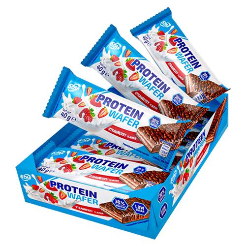 Углеводно-протеиновый батончик 6PAK Nutrition Protein Wafer 12х40 г Strawberry