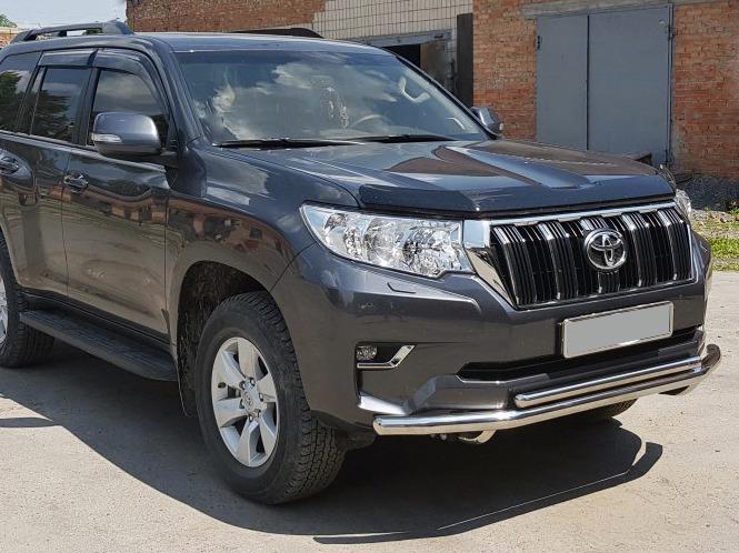 Передняя защита ST014 60/60 мм CAN для Toyota Land Cruiser Prado 150 нержавеющая сталь Хром