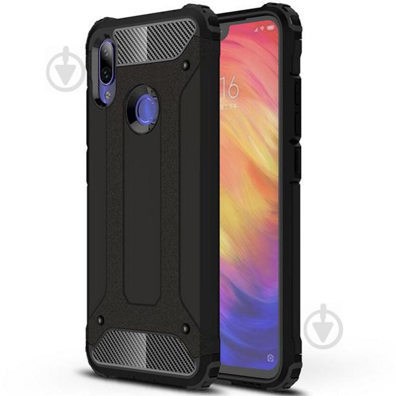 Бронированный противоударный TPU+PC чехол Epik Immortal для Xiaomi Redmi Note 7 / Note 7 Pro / Note 7s Черный (684571)