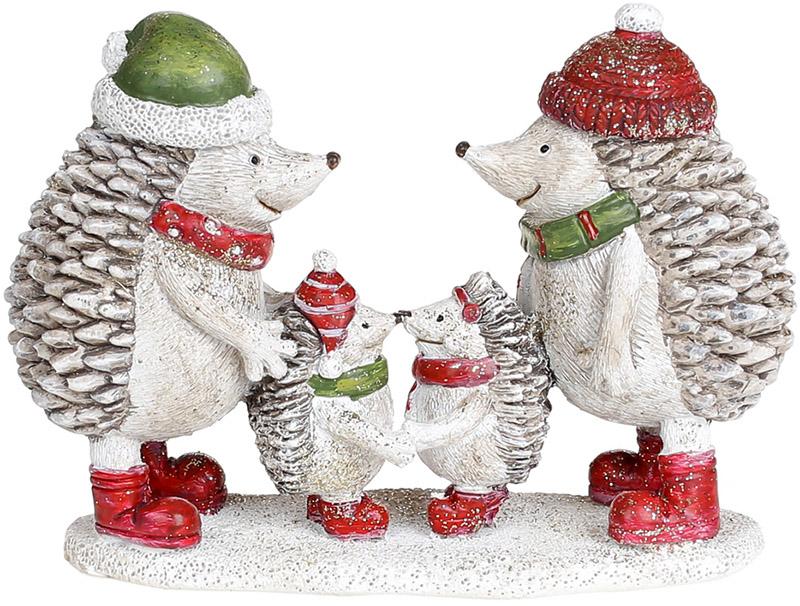 Декоративная композиция Ежи на прогулке 12,5х4,5х9 см (BD-707-938)