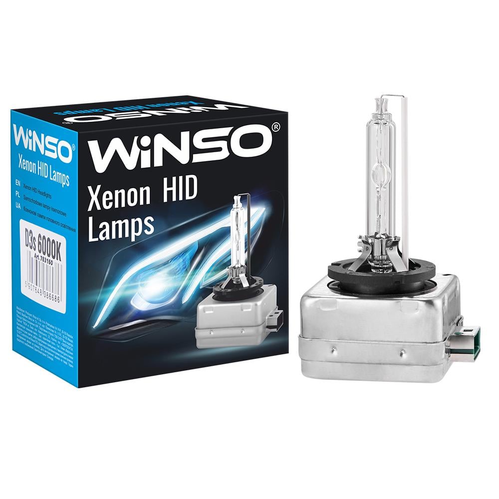 Лампа ксеноновая WINSO D3S 6000K 42V 35W PK32d-3 2 шт. (783160)