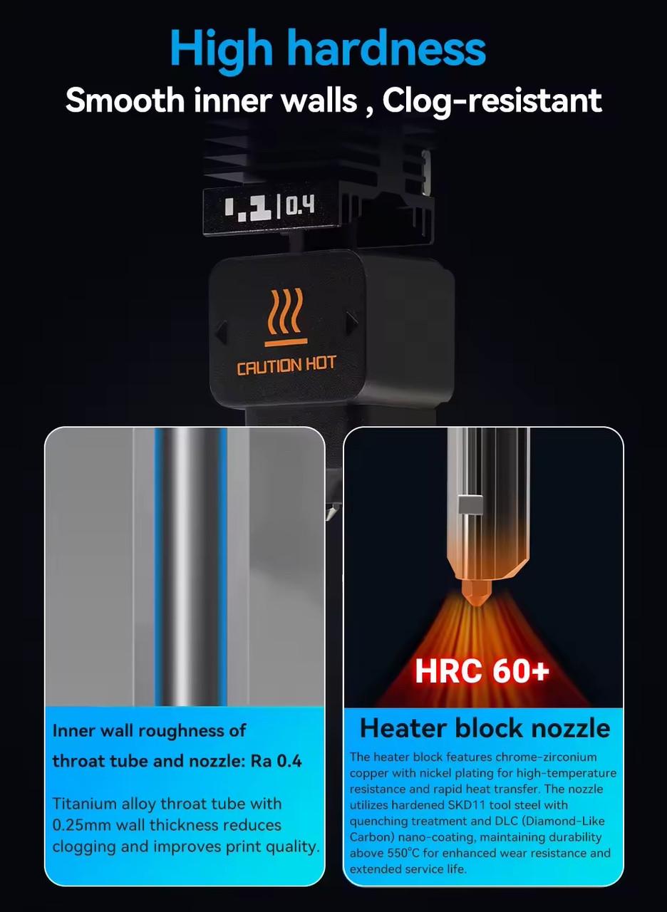 Хотенд Bambulab A1/A1 Mini со сменным соплом 0,6 мм и силиконовой насадкой - фото 5 Хотенд Bambulab A1/A1 Mini со сменным соплом 0,6 мм и силиконовой насадкой - фото 5