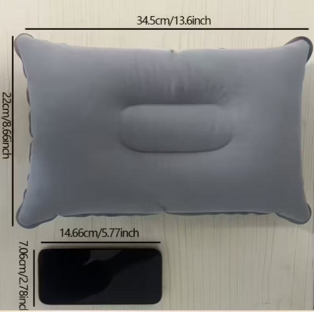 Надувная подушка для кемпинга и в дорогу Серый (1401/1) - фото 2 Надувная подушка для кемпинга и в дорогу Серый (1401/1) - фото 2