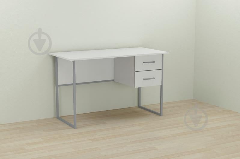 Компьютерный стол Ferrum-decor Дакота 75x120x60 серый ДСП Белое 16мм