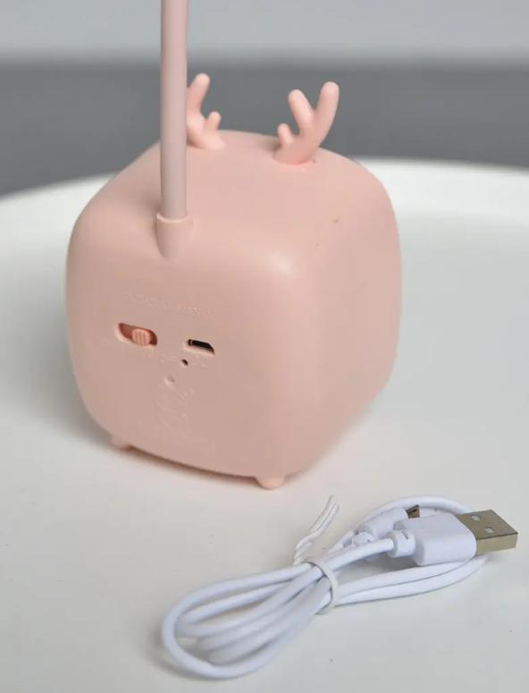 Лампа аккумуляторная настольная USB Hello 400 mAh Розовый (KG-12086) - фото 3