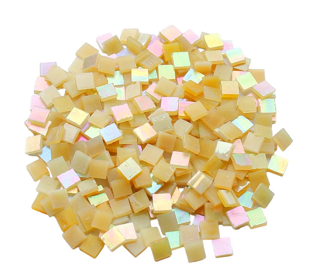 Набор кусочков мозаики слюда квадратные 200 г 1х1 см 280 шт. Светло-коричневый (3672)