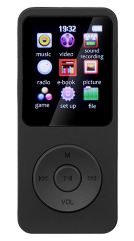 Плеєр MP3 Rock Star 01B 1,8" Bluetooth 5.4 із зовнішнім динаміком Type-C Чорний