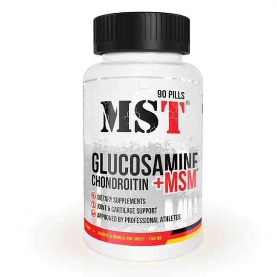 Хондропротектор для спорта MST Nutrition Glucosamine Chondroitin+MSM 90 Tabs