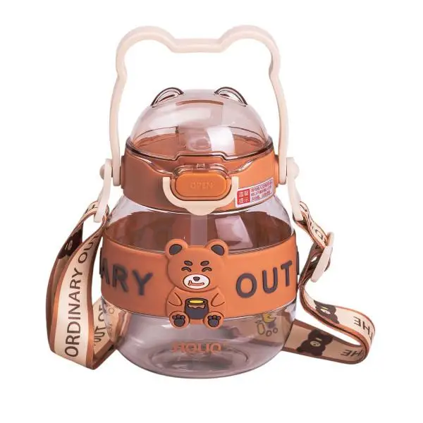 Пляшка для води дитяча з трубочкою з ручкою та ремінцем 580 мл (6755) - фото 1 Пляшка для води дитяча з трубочкою з ручкою та ремінцем 580 мл (6755) - фото 1