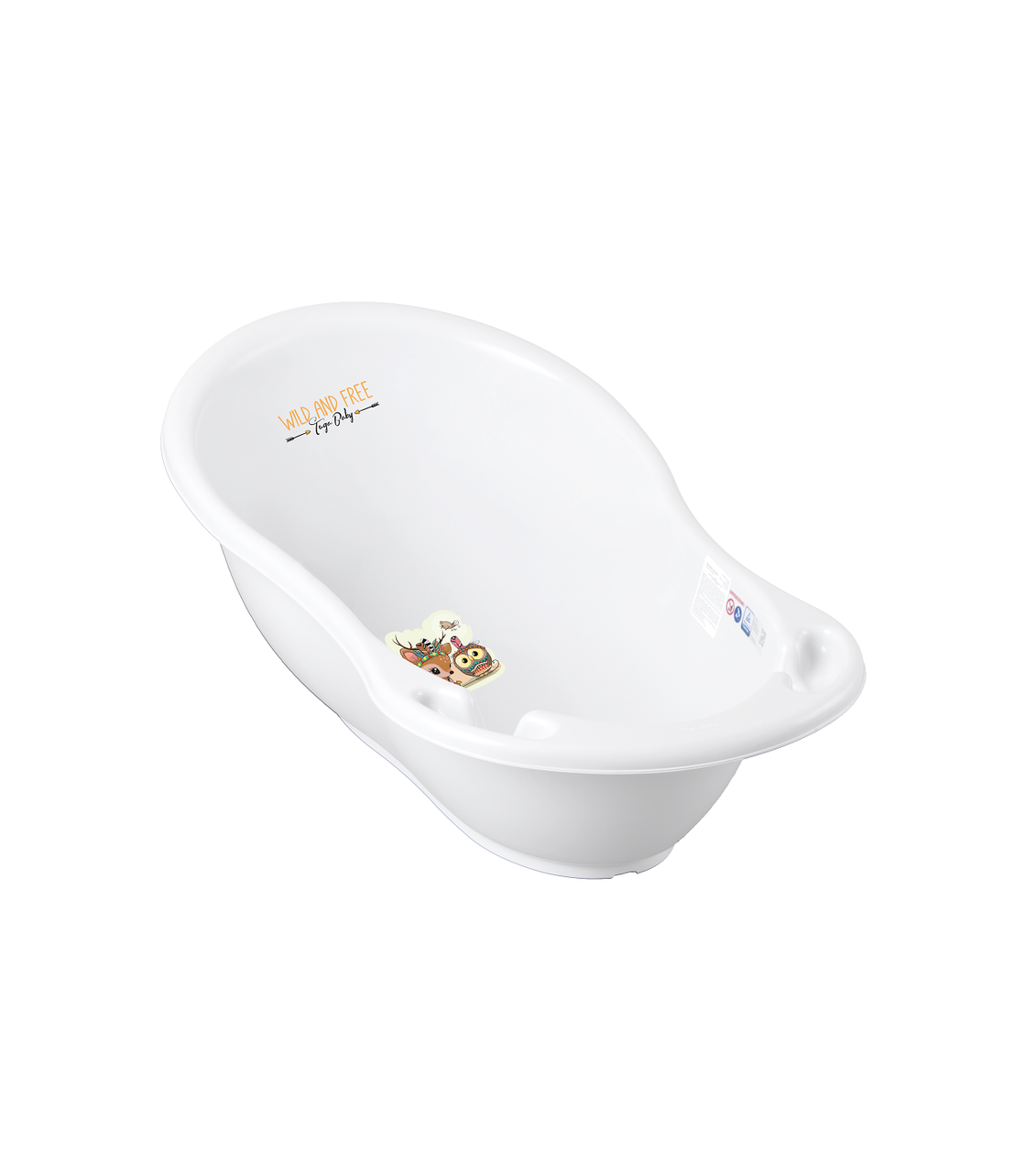 Ванночка Tega Baby Дикий закат Оленя со сливом 86 см Белый (5902963001368 DZ-004ODPŁYW-103-JELONEK)