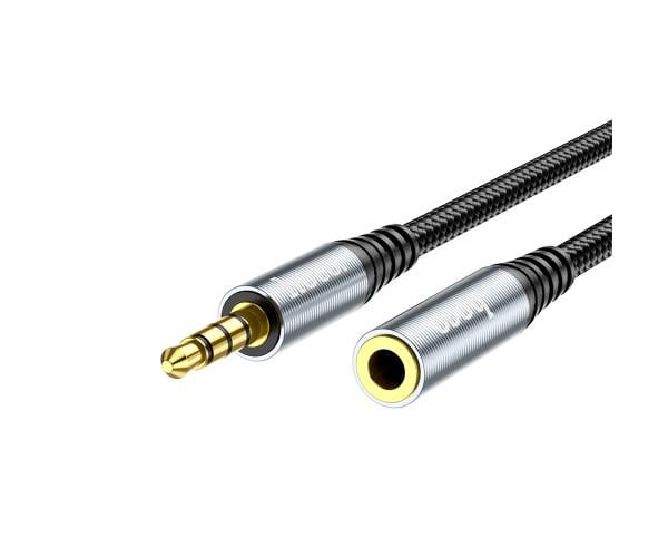 Кабель Hoco Аux UPA20 3.5 audio extension cable 1 м Grey (31200)