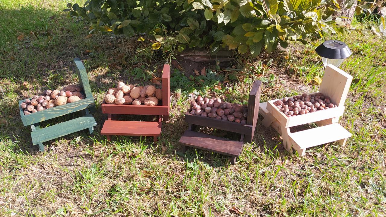 Кормушка для белок Подобед из древесины без краски 27х22х24 см - фото 7