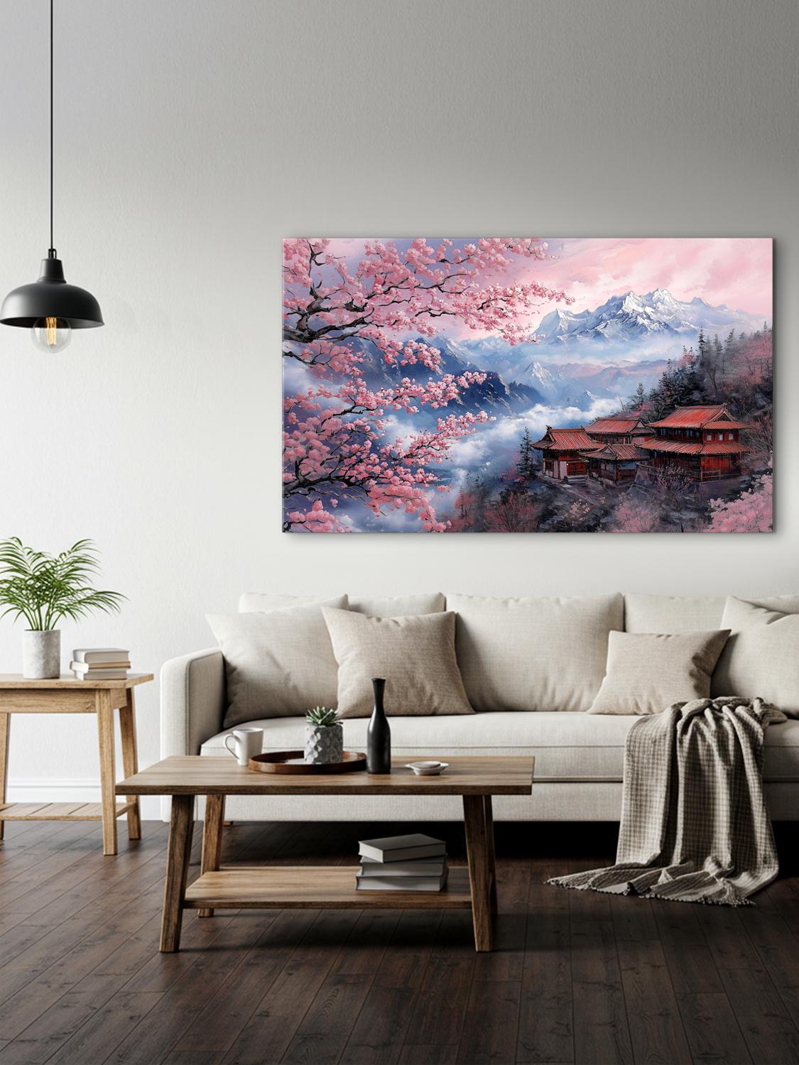 Картина на полотні Mako дім серед сакур 60x100 см (MK10530) - фото 5