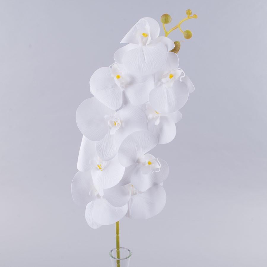 Орхидея латексная на 9 цветков Доминик Белый (4732-1)
