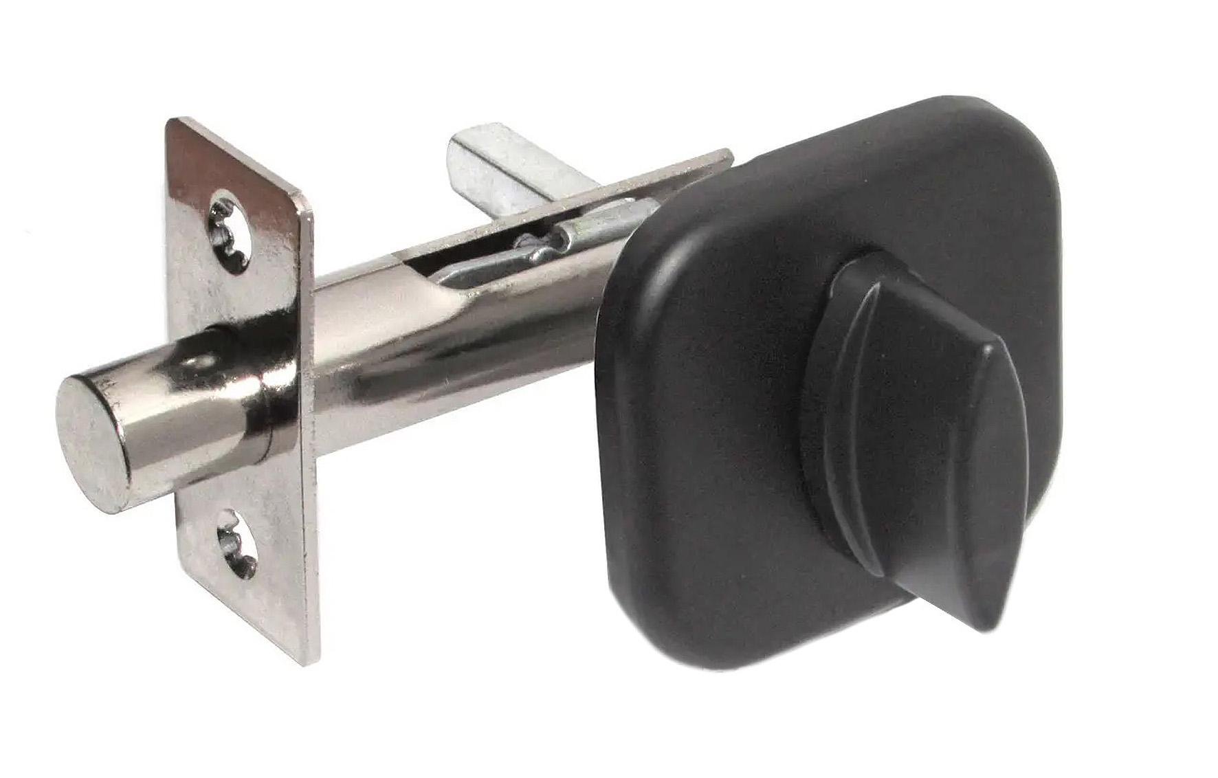 Задвижка для входной двери USK DL-02 256 с поворотником Черный (46259972)