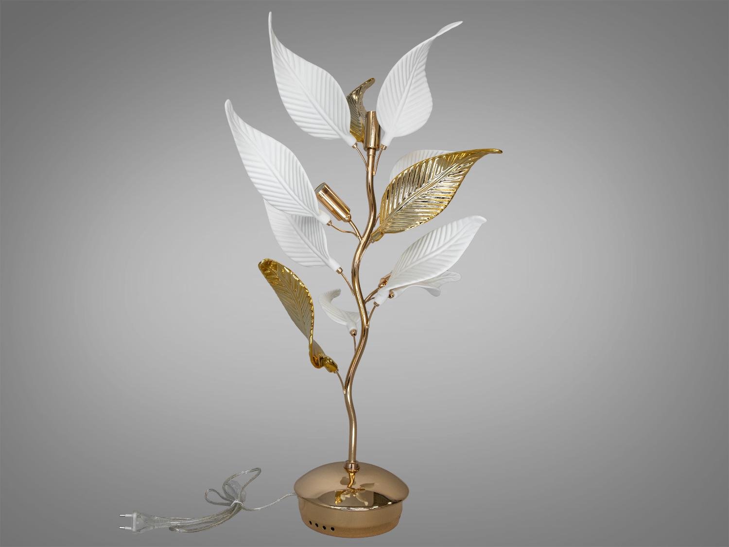 Настільна лампа з керамічними елементами 3 лампи Золотий (7208-3T B GD)