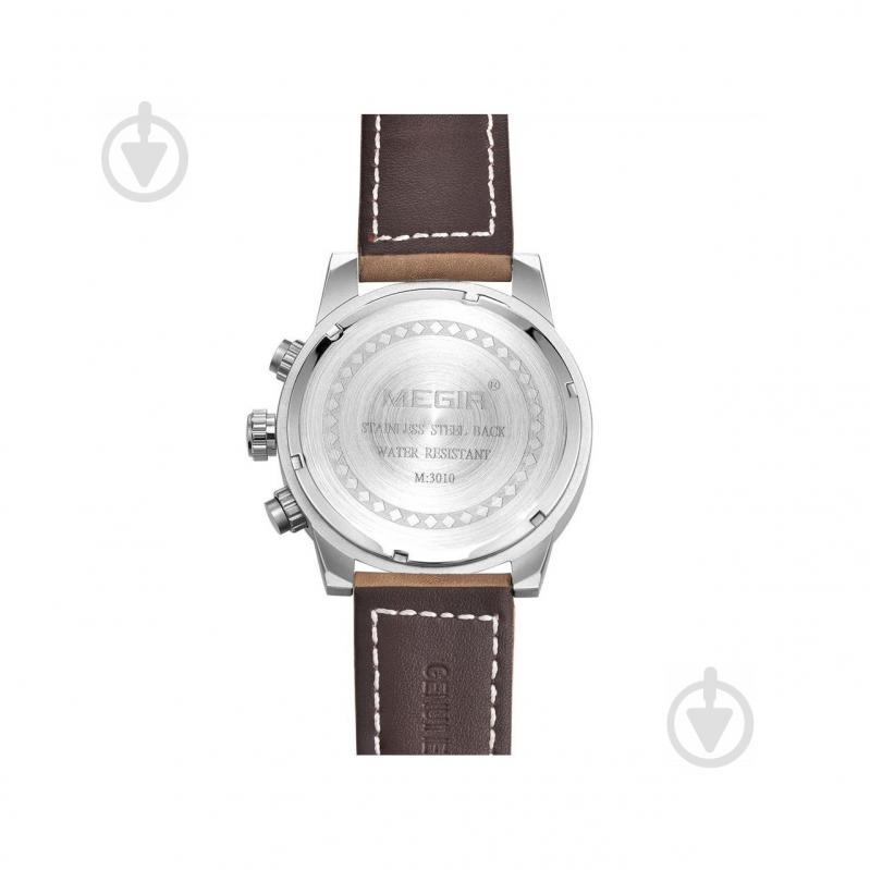 Часы Megir Silver White Brown MG3010 (ML3010GBN-7) - фото 4