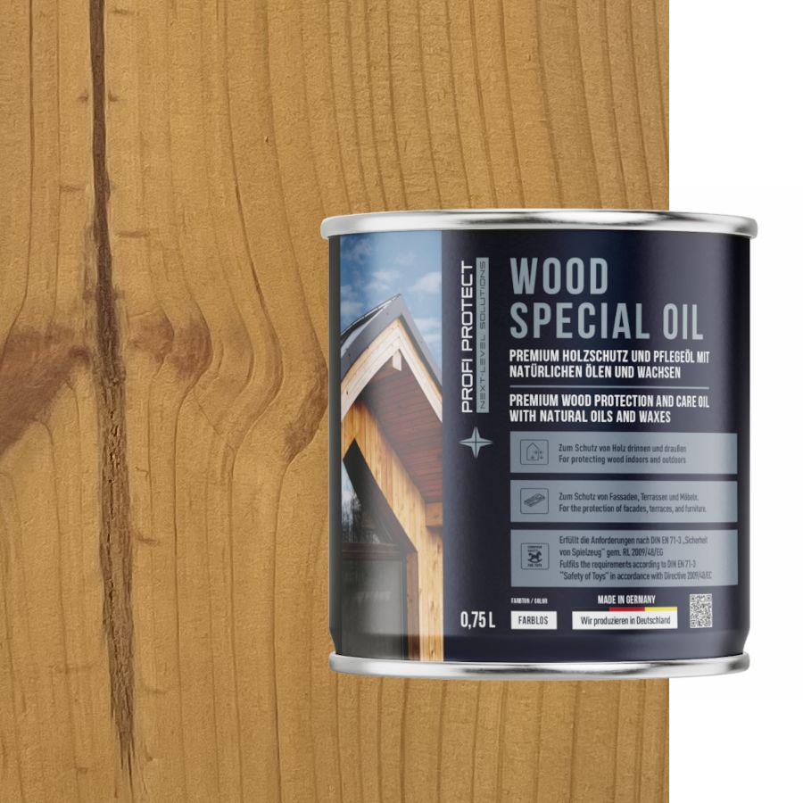 Лазурь на основе пчелиного воска и льняного масла ProfiProtect Wood Special Oil 0,75 л Sand (20758876)