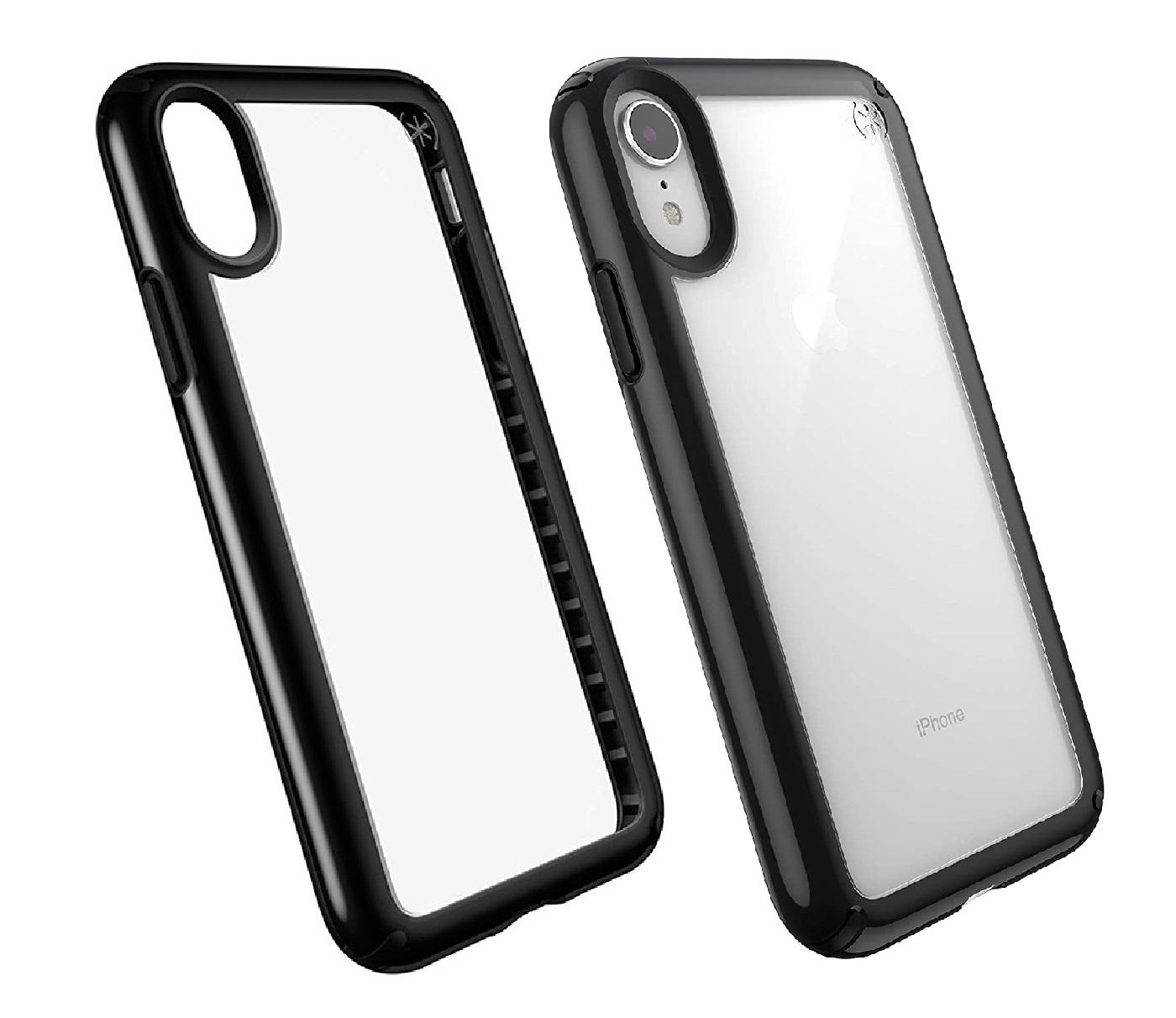 Чехол прозрачный противоударный Speck Presidio Show для Iphone XR Black + Transparent