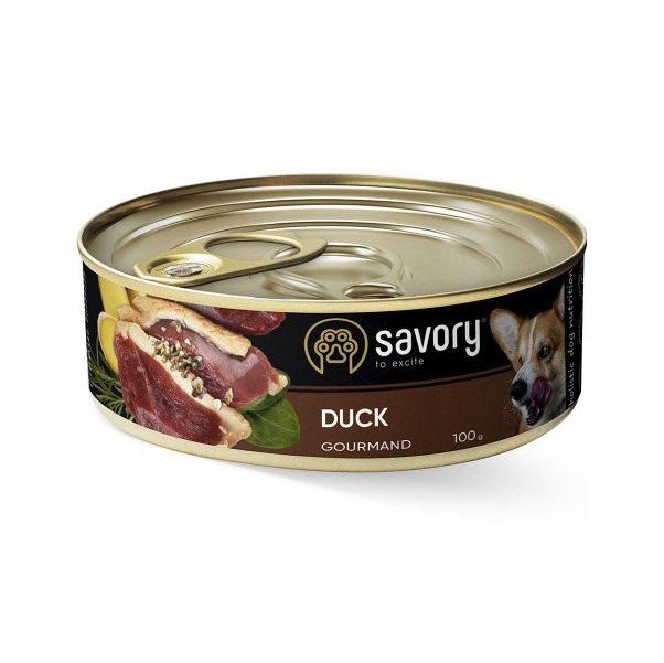 Корм влажный для взрослыx собак Savory с уткой 100 г (30457)