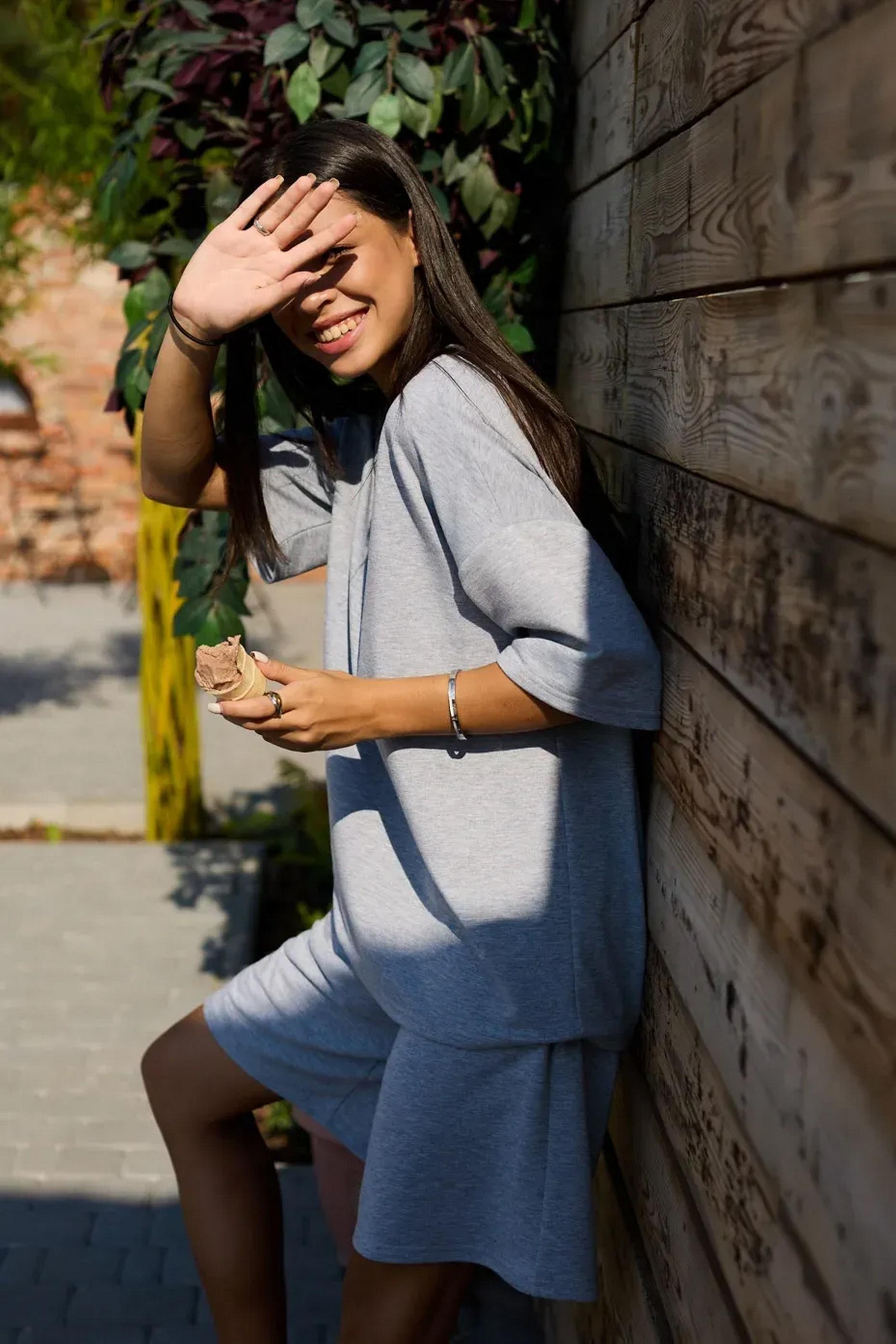 Костюм жіночий Seventeen футболка/шорти SM Сірий (104-1797.4801) - фото 5 Костюм жіночий Seventeen футболка/шорти SM Сірий (104-1797.4801) - фото 5