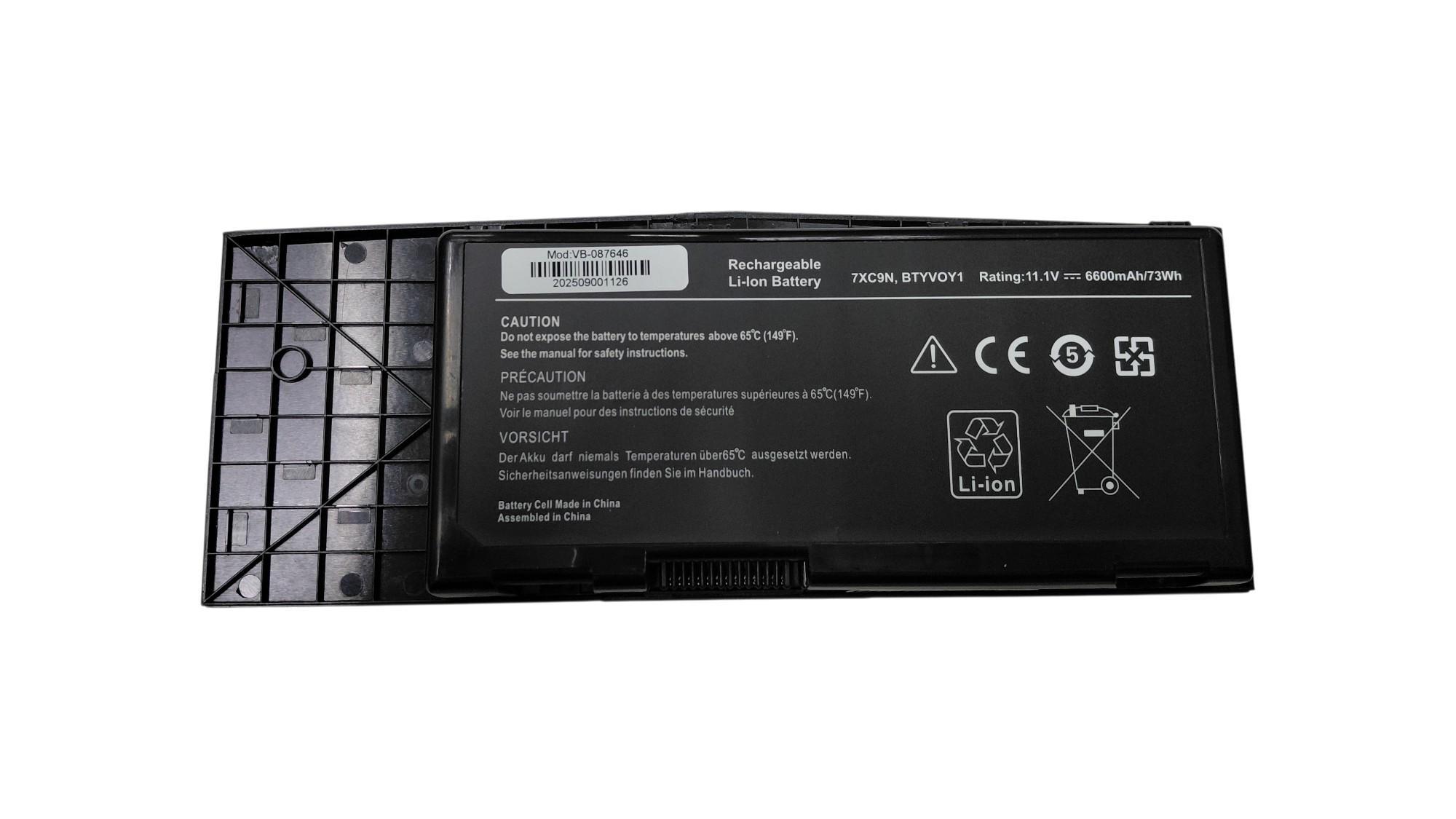 Аккумулятор для ноутбука Dell BTYVOY1 Alienware M17X 11,1 V 6600 mAh OEM Black (087646)
