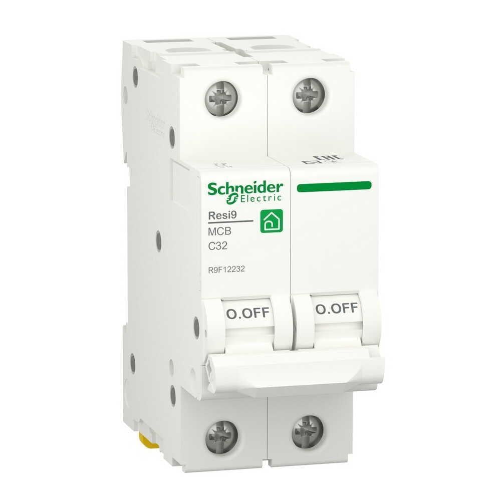 Автоматический выключатель Schneider Electric 6 кА C 2P 32 А Resi9 (R9F12232)