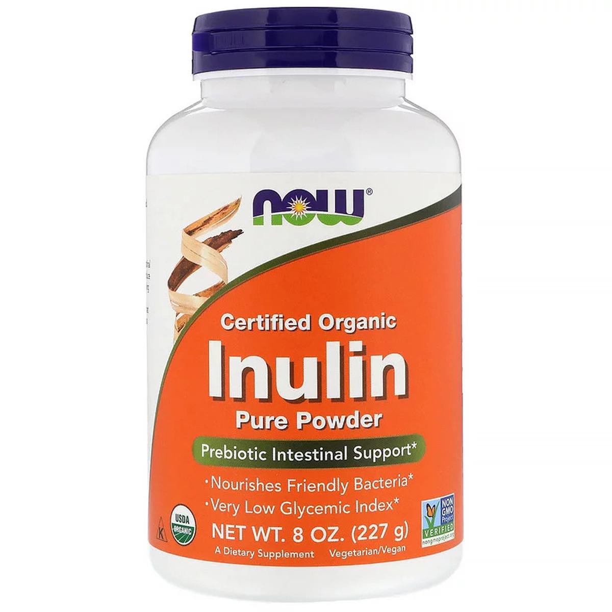 Інулін Now Foods Certified Organic Inulin порошок 227 г (NF2944)