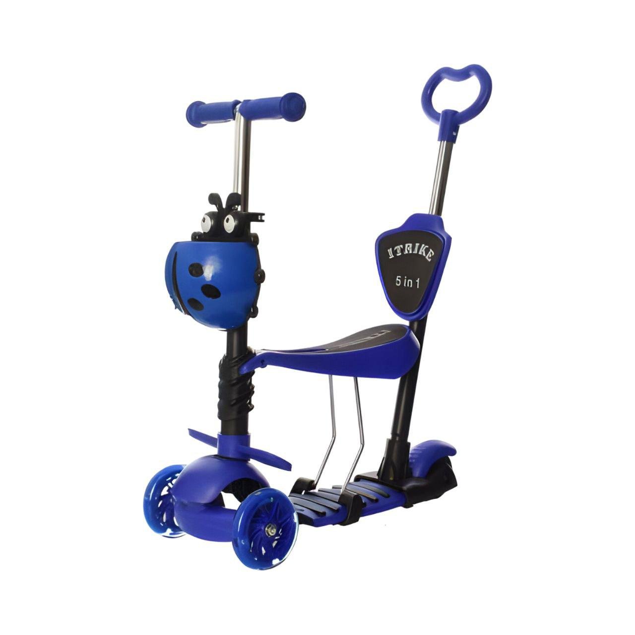 Самокат JR 3-026-DBL складаний 3 колеса поліуретан Темно-синій (24715108) Самокат JR 3-026-DBL складаний 3 колеса поліуретан Темно-синій (24715108)