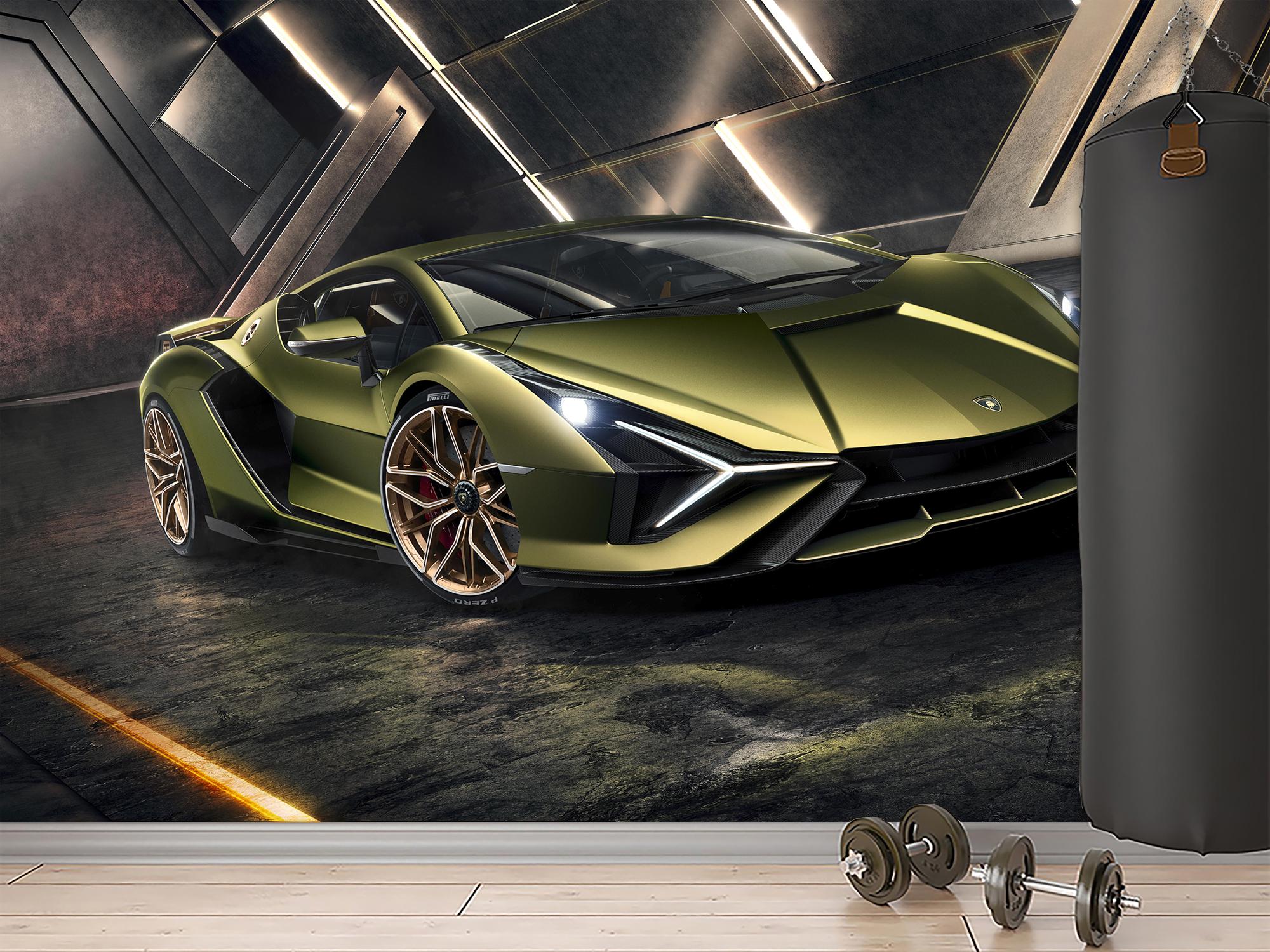 Фотообои флизелиновые Upstream с рисунком авто Lamborghini 210х315 см (S5CAR-009/5)