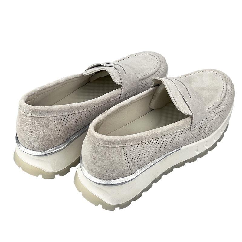 Лоферы женские натуральная замша 7032-1 р. 36 23 см Серый - фото 4 Лоферы женские натуральная замша 7032-1 р. 36 23 см Серый - фото 4