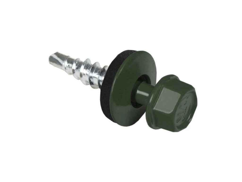 Саморез кровельный FASTENERS HOUSE 4,8х35 50 шт. со сверлом Эконом КД SDS Зеленый (6020)