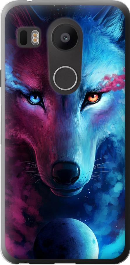 Чехол на LG Nexus 5X H791 Арт-волк (3999u-150-42517)