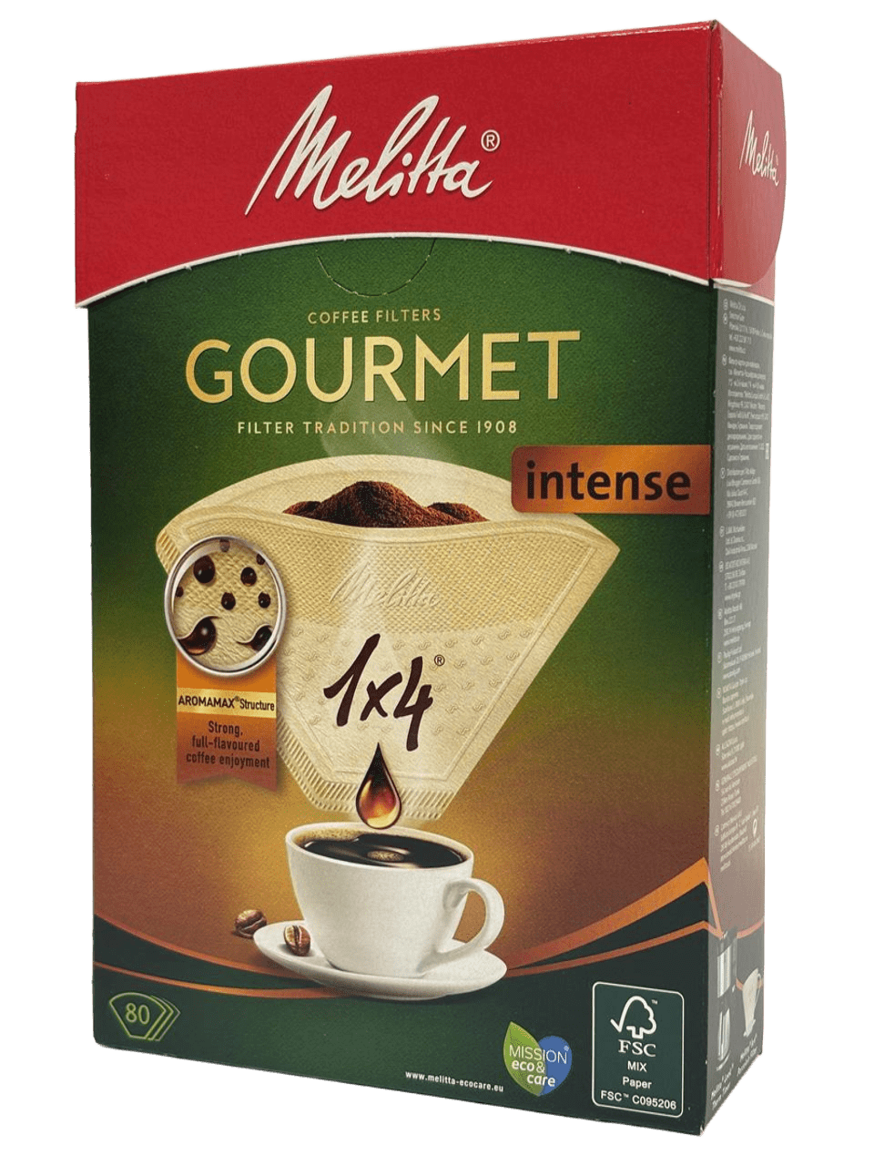 Фільтри паперові для кави Melitta Gourmet Intense 1X4/80 80 шт. Бежевий (2594359647) Фільтри паперові для кави Melitta Gourmet Intense 1X4/80 80 шт. Бежевий (2594359647)