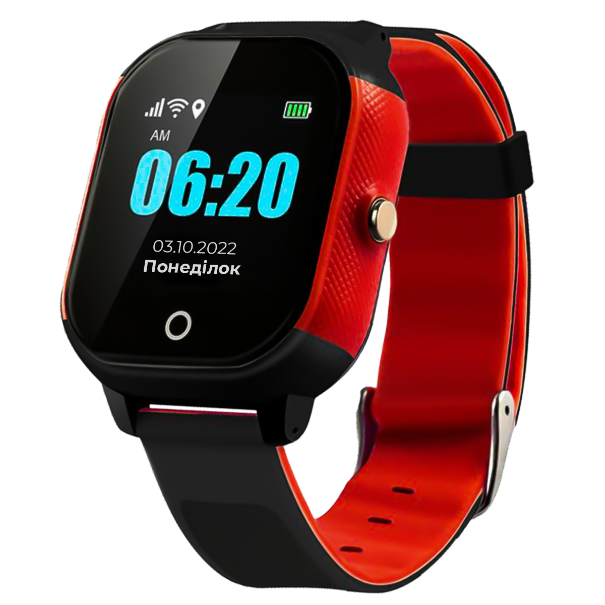 Cмарт-годинник JETIX з GPS DF50 Ellipse дитячі водонепроникні Aqua Black-Red