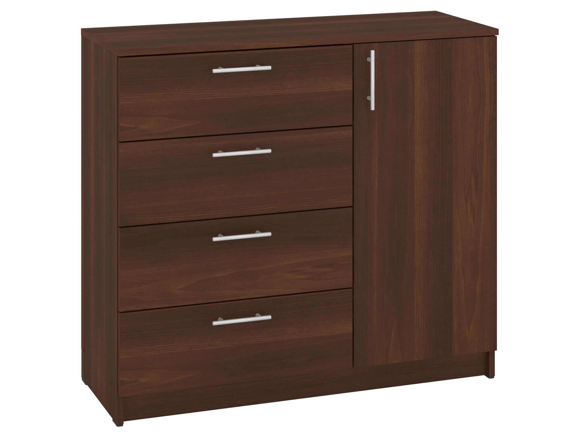 Комод с ящиками PEHOTIN К-4+1 ДСП 100х38х90 см Орех (PN-100570)