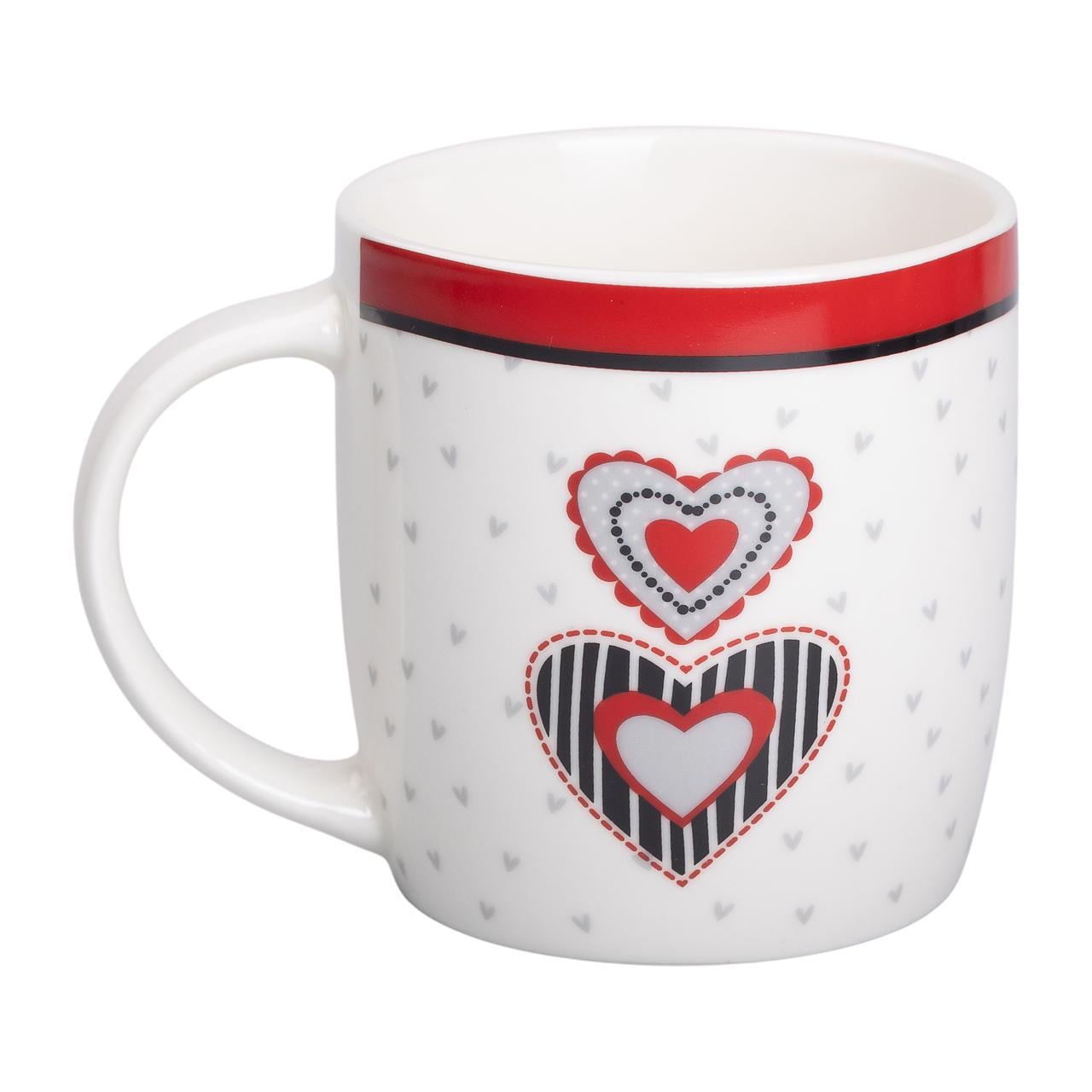 Чашка керамическая I love you 400 мл Белый (RX-N240147W) Чашка керамическая I love you 400 мл Белый (RX-N240147W)
