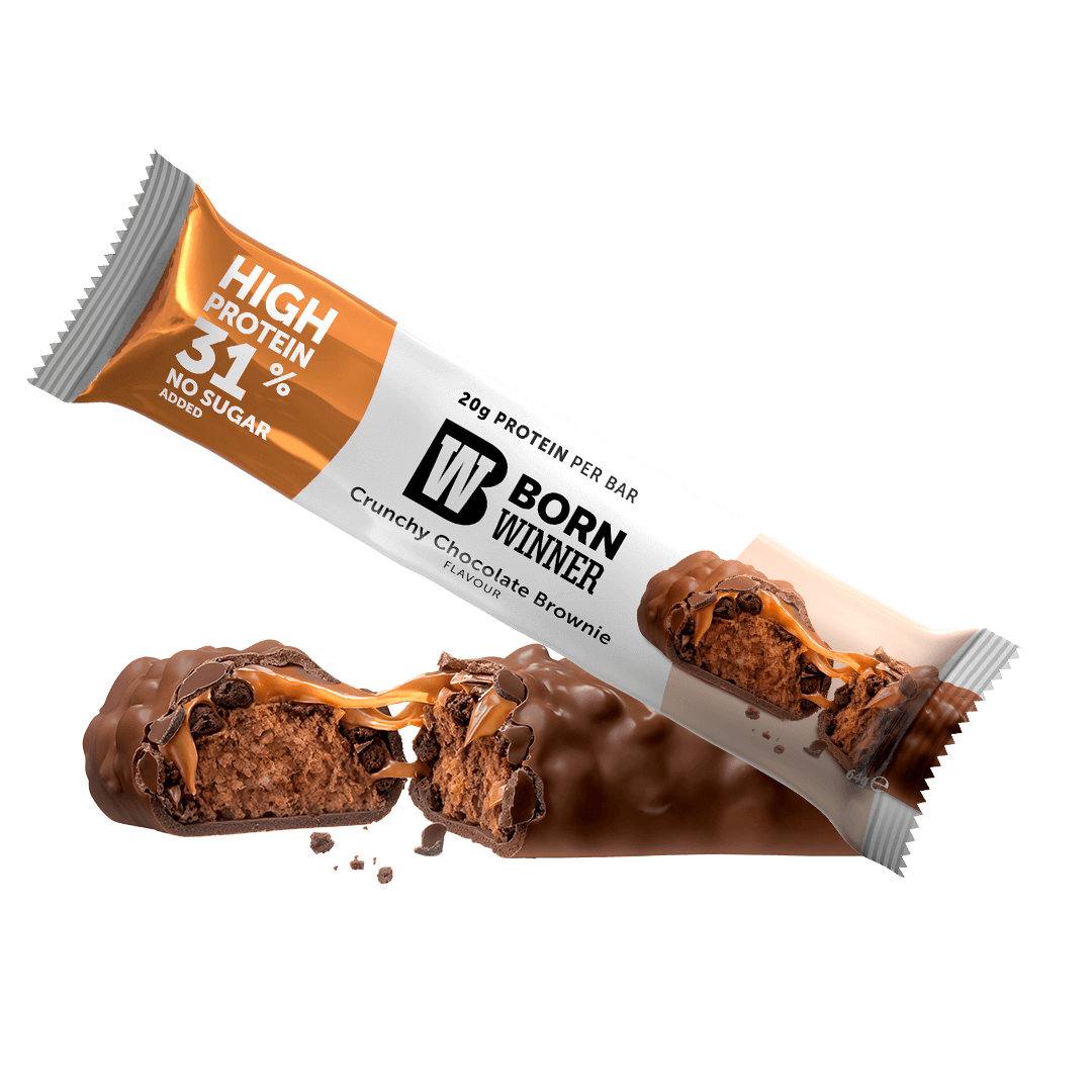 Батончик протеиновый Born Winner DELUX со вкусом хрустящего шоколадного брауни 64 г