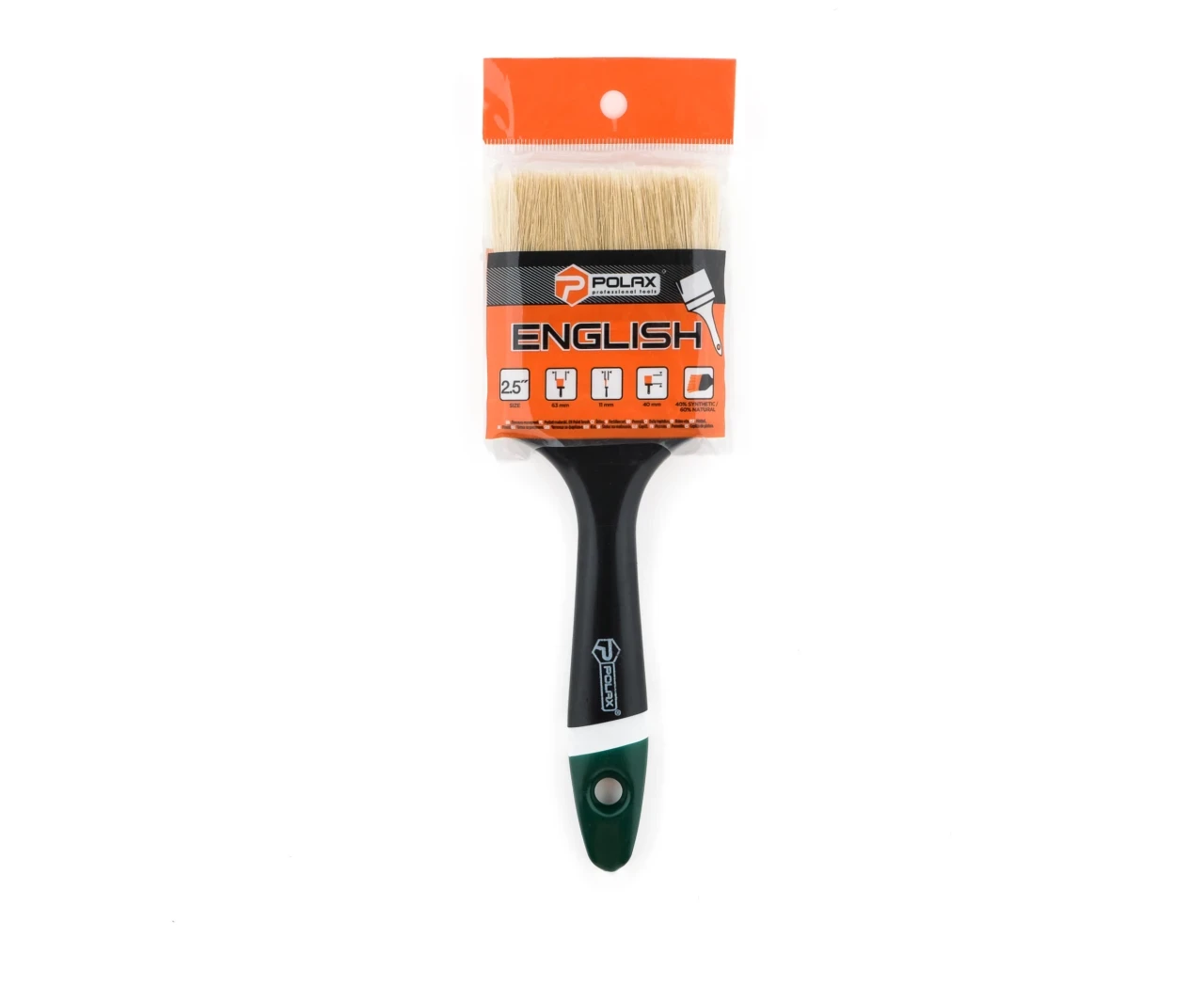 Кисть Английская 2,5" смешанный ворс пластиковая ручка (2427881195) - фото 2