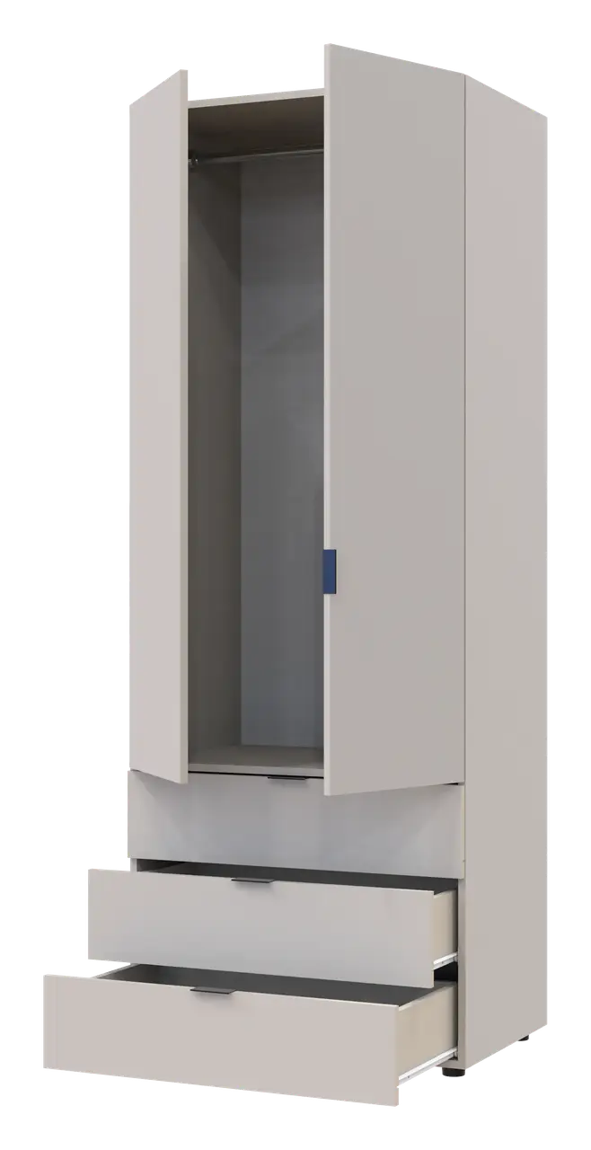 Шкаф распашной для одежды Doros Гелар 77,5х49,5х203,4 см Кашемир (26819163) - фото 2 Шкаф распашной для одежды Doros Гелар 77,5х49,5х203,4 см Кашемир (26819163) - фото 2