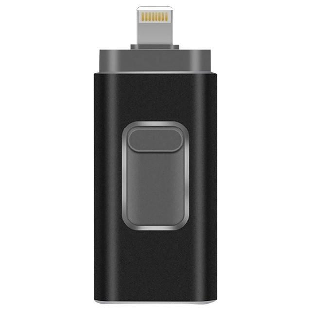 Флешка lightning Flash Drive Windows U-диск 3в1 для iPhone Android 64Gb Чорний