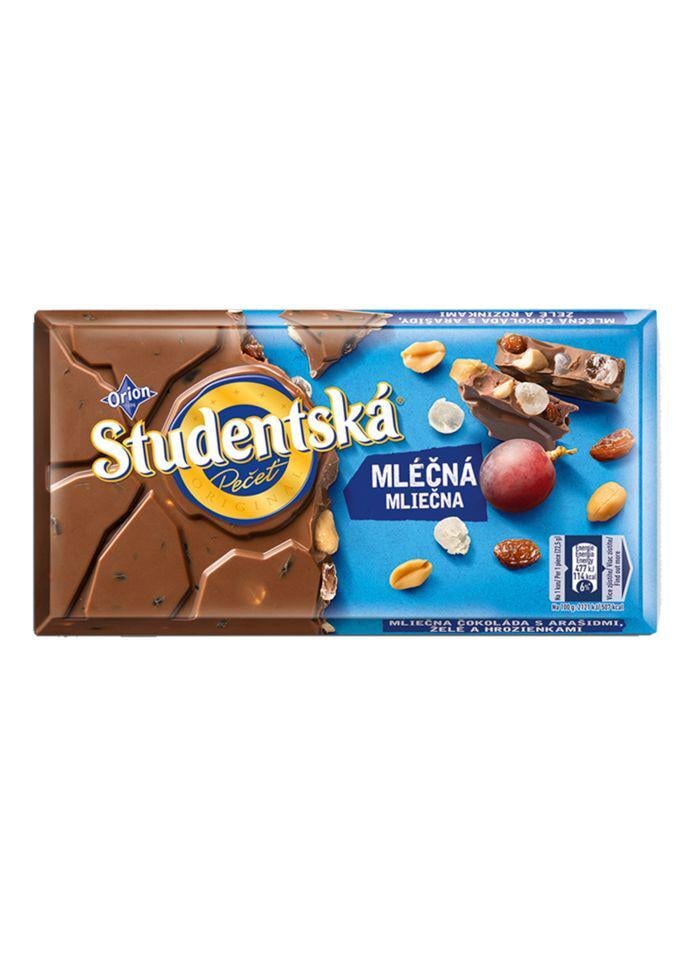 Молочный шоколад с желе Orion Studentska Mlecna с арахисом и изюмом 170 г