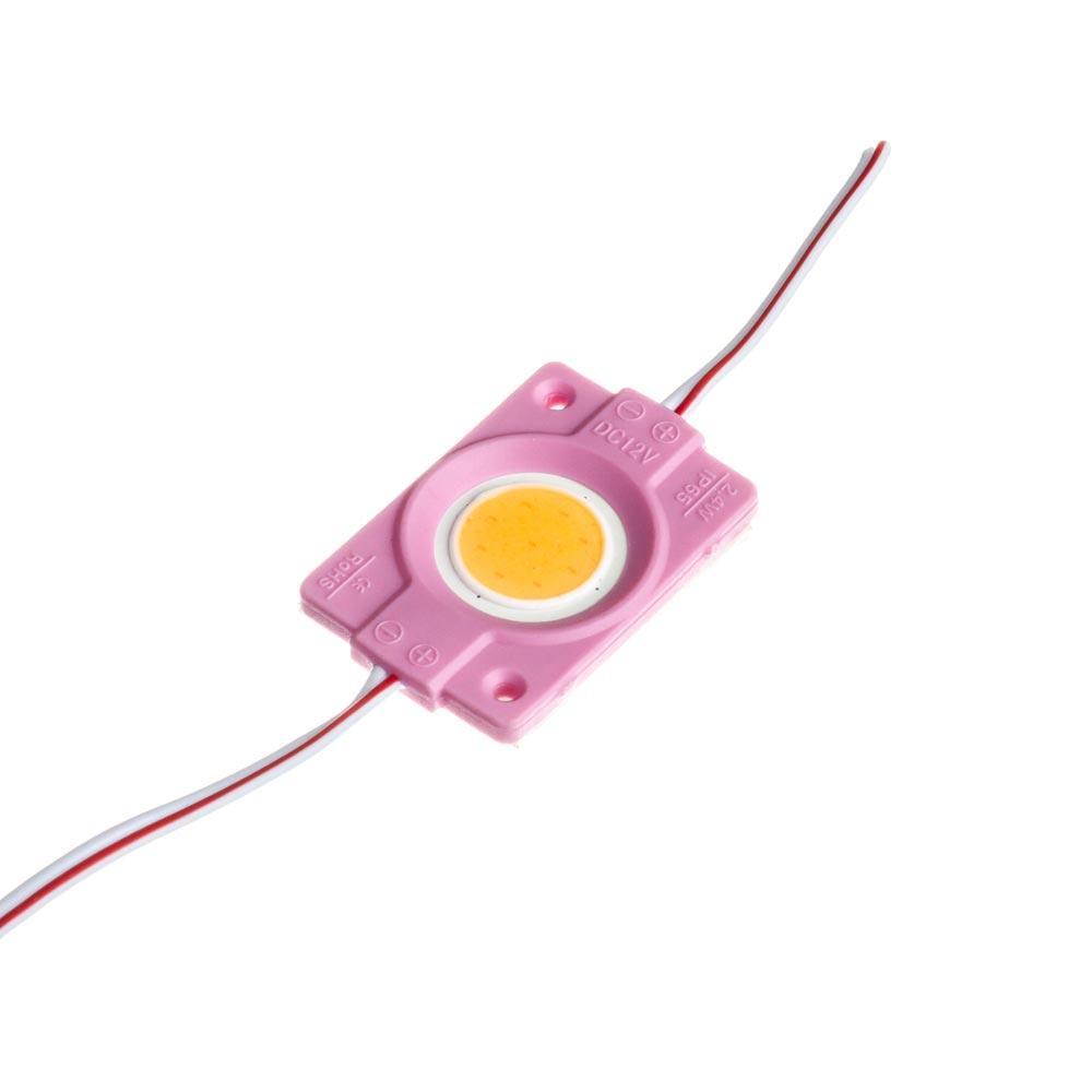 Светодиодный модуль MTK СОВ-Round-1LED-P-2,4W №97/7 Розовый (27771067)