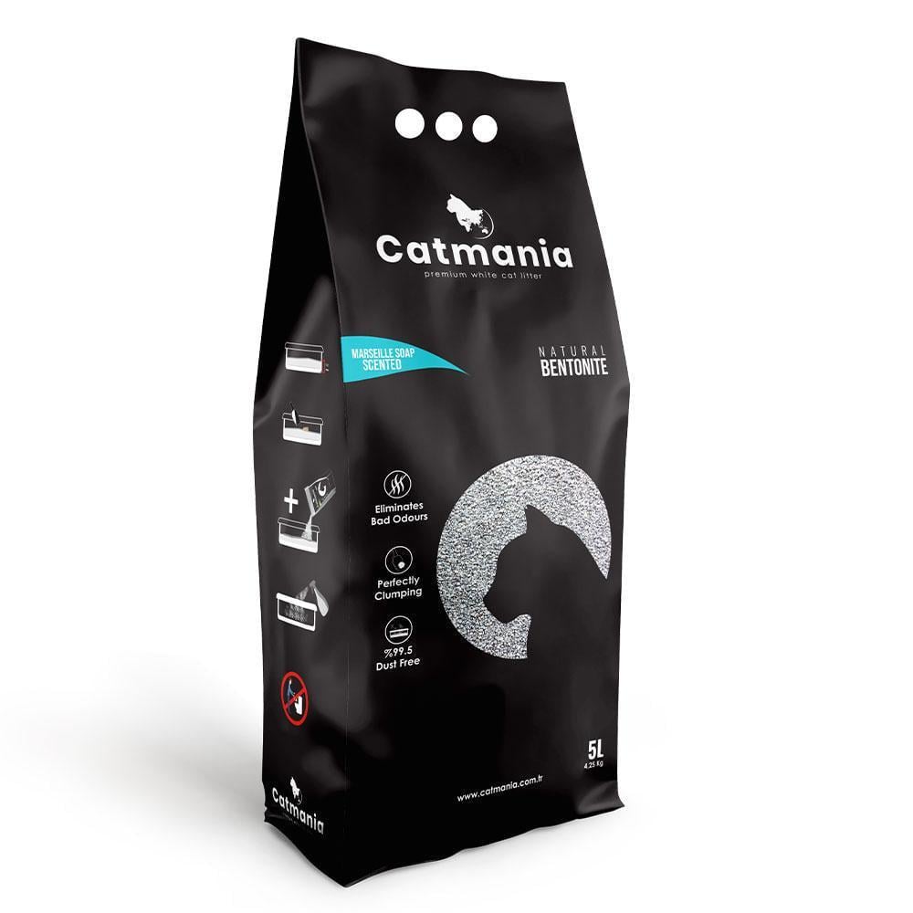 Наповнювач бентонітовий Catmania з ароматомом марсельського мила 5 л