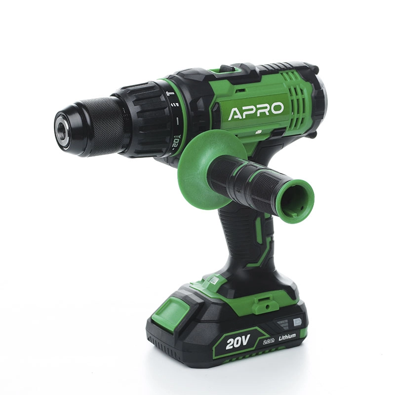 Дрель-шуруповерт ударный Apro 20 В 2 А 20HD 2 АКБ/ЗУ/кейс (895032) - фото 2 Дрель-шуруповерт ударный Apro 20 В 2 А 20HD 2 АКБ/ЗУ/кейс (895032) - фото 2