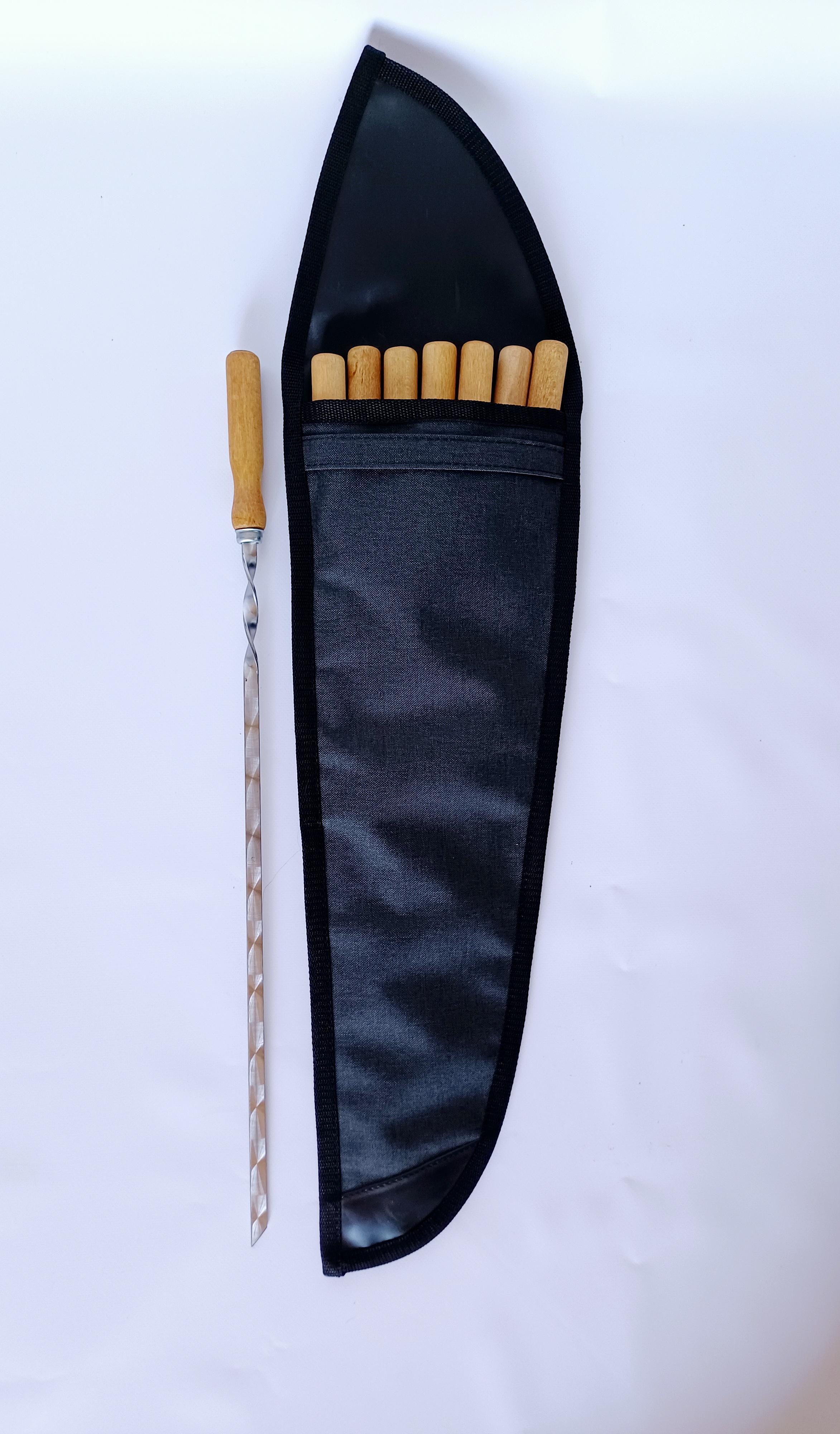 Шампур з дерев'яною ручкою 3х10х600 мм - фото 2 Шампур з дерев'яною ручкою 3х10х600 мм - фото 2