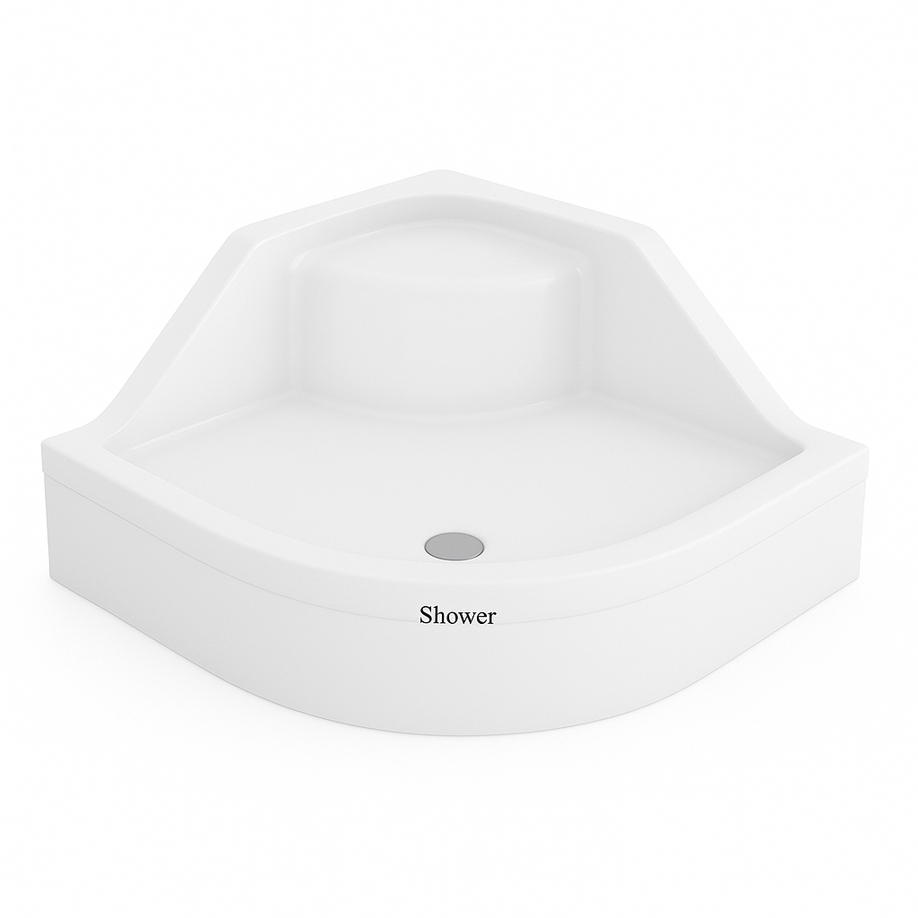 Душевой поддон Shower MILET с сиденьем полукруглый акриловый 90x90x18/45 см (С15351) - фото 2