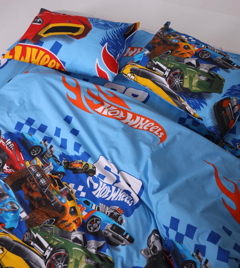 Комплект постільної білизни PaniPava Машинки Hot Wheels бязь 155х215 см (10100713) - фото 2